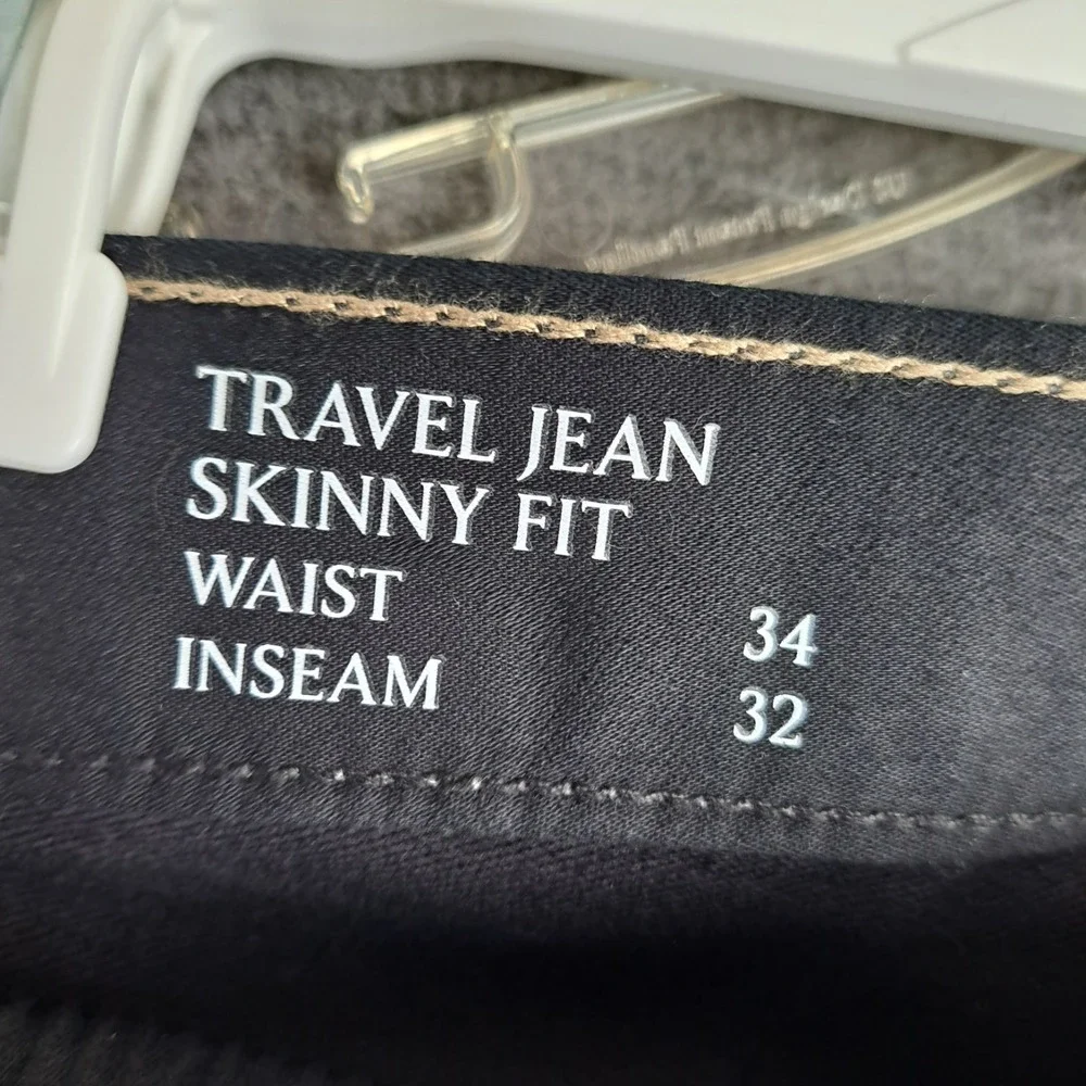 Banana Republic Men's Black‎ Skinny Fit Travel Jeans Size 34x32 (Fits 34x31) NWT